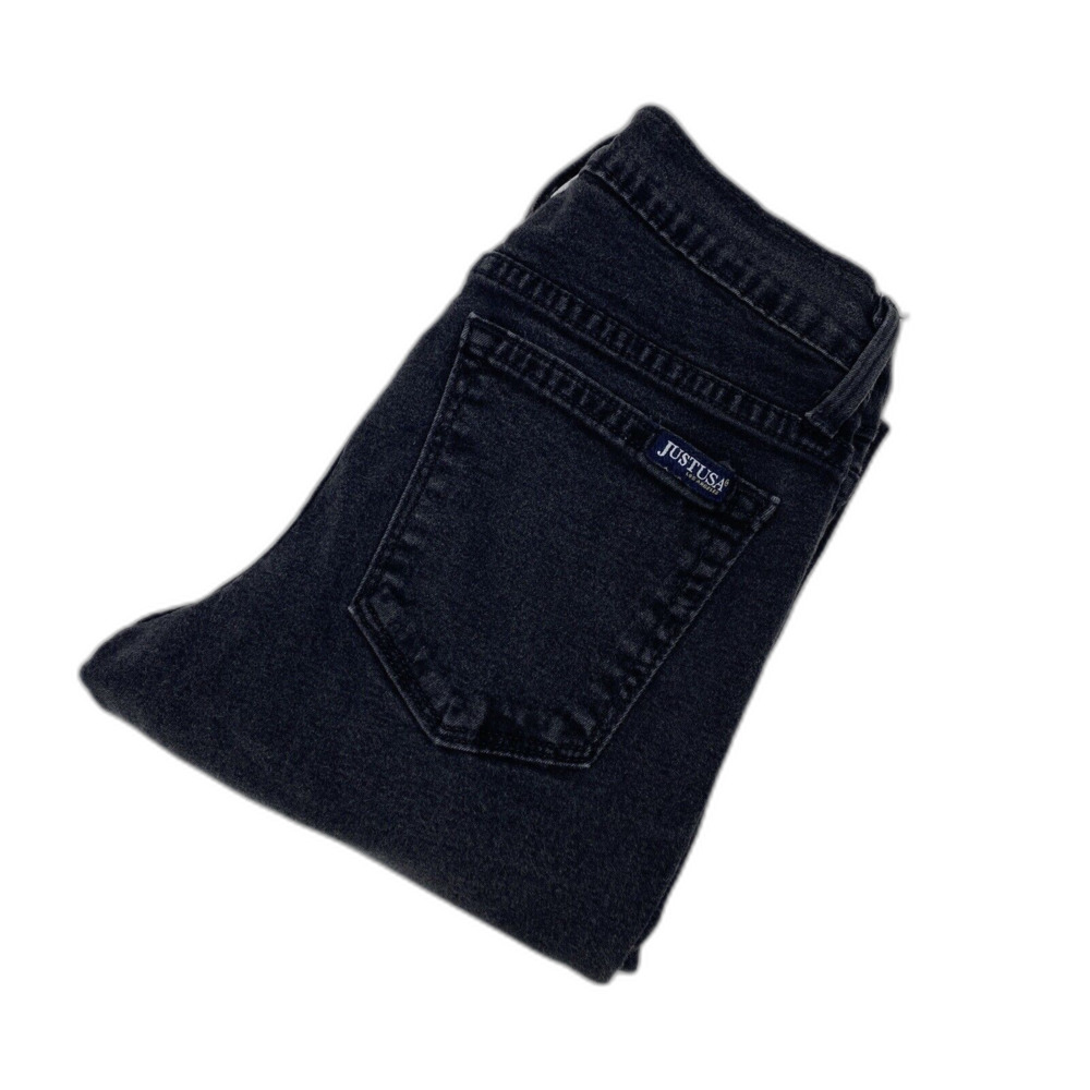 JUST U.S.A. Skinny Jeans Women's Size 1 Black Rinse Wash Denim Low Rise 5-Pocket